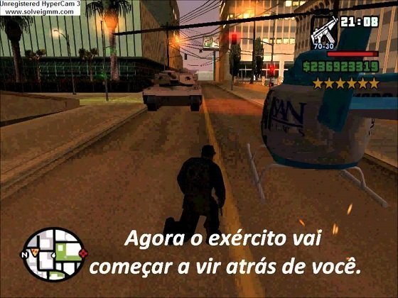 GTA San Andreas aumentando o nível de procurado