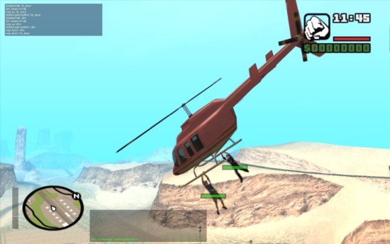 Código do helicóptero de guerra Hunter do GTA San Andreas 